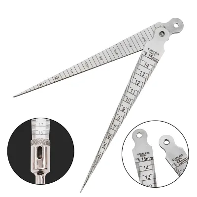 Aperture Ruler Gap Hole Taper Gauge 1-15mm Welding Inspection Taper Gauge Metric Imperial Ruler Wedge Feeler Measure Tool New