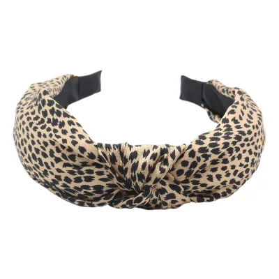 Wholesale Fashion Retro Women Leopard Printed Hair Bands Top Knot Headbands Designer Headbands for Girls Women