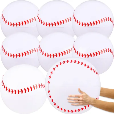 Wholesale PVC Red and White Beach Baseball 9/12/16 Inch Inflatable Water Ball for Holiday Party