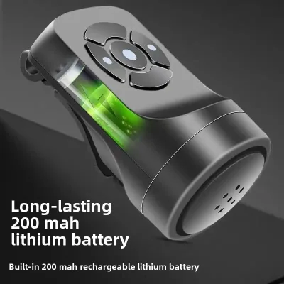 Plastic Bicycle Horn with High-Pitched Sound USB-Charged Kids Balance Bikes Electronic Bell Cycling Gear Warning Accessory