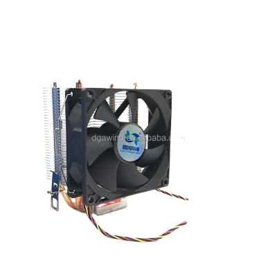 3 Pin Cpu Cooler 2 Pipe Radial Heatsink Led Light with Heat Pipe Cooling Fan Heat Sink Massive Aluminium Radiator