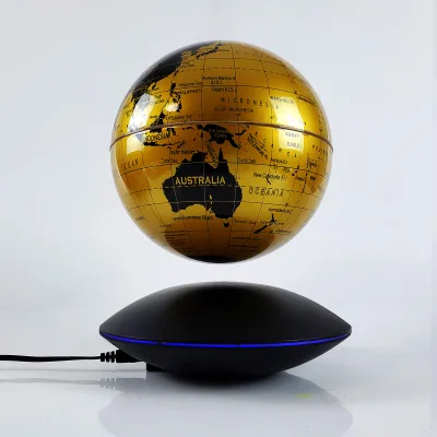 Factory Price Modern Air Decor Floating Globe Magnetic Levitation Map Ball LED Gradient Night Light Plug-In Touch Control Home