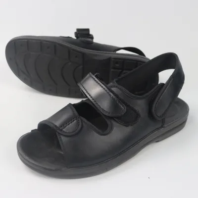 Top Fit Comfortable Lightweight Unisex Black PU Dust-Free Cleanroom Antistatic ESD Certified Lab Sandals