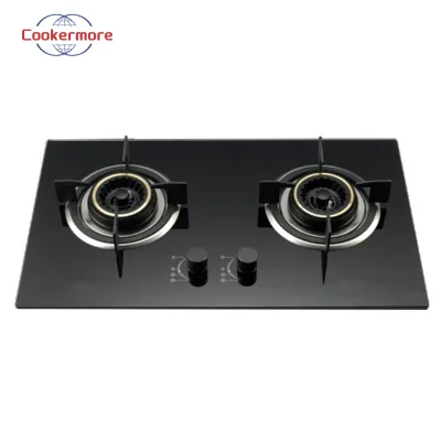 Two-Burner Built-In RV Electric Gas Stove with Tempered Glass Smart Control Glass Kitchen Cooking Gas Hob