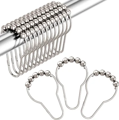 Bathroom Curtain Hooks Round Shower Curtain Rings Rust Proof Shower Curtain Hooks Bluk