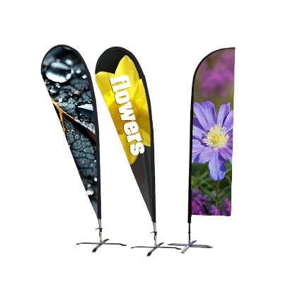 OEM Flag Manufacturer Custom Flag Banner with Telescopic Pole Flag System for Trade Show Promotion