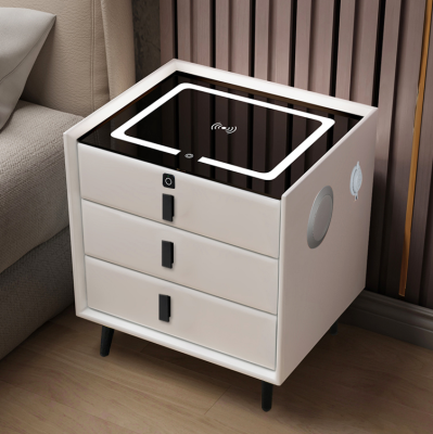 Luxury Hot Sale Cabinet Night Stand Nightstands White Bedside Table