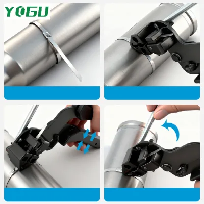 YOGU Self-Locking Steel Zip Tie Fastening Tool for Signage and Banner Installation