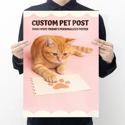 Digitally Printed Custom Size Waterproof UV Resistant Eco-Friendly Offset Paper Pet Posters Enhance Your Room's Aesthetic Appeal