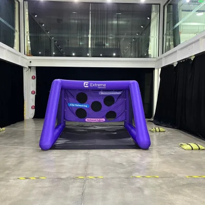 Durable Oxford Cloth Backyard Sport Inflatable Soccer Shooting Target Goal Juegos Advertising Inflable Team Building Sport Games