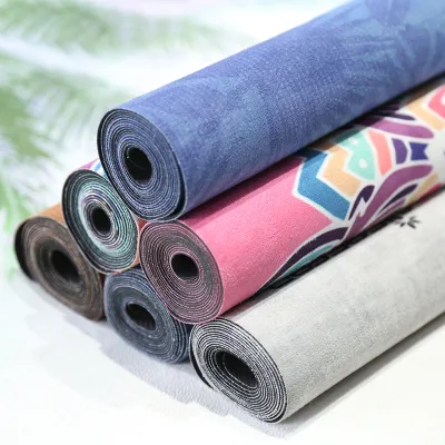 Luxury Rubber Suede Yoga Mat - Extra Spacious for All Poses, Non-Slip,Durable Wear-Resistant, Customizable Color & Print Options
