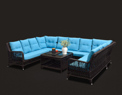 Outdoor Wicker Furniture Patio Garden Rattan Sofa