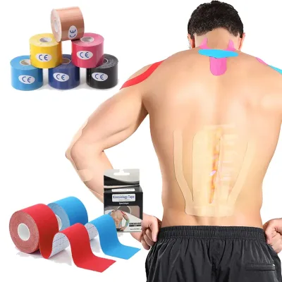Hot Sale Free Samples Waterproof Elsticity Cotton CE Athletic Muscle Sports Kinesiology Tape