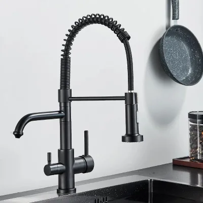 Filter Kitchen Faucet Stream/Shower Mode Water Outlet 360 Rotate Deck Mount Tap Drinking Water Flexible Sprayer Crane