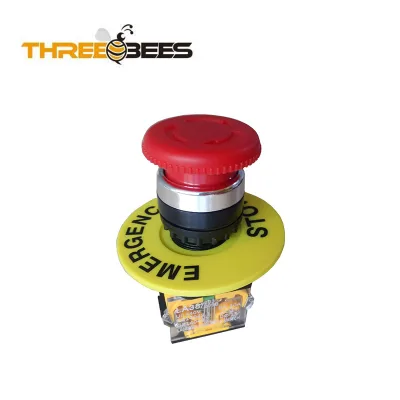 IP65 Waterproof Emergency Stop Plastic Push Button Switch