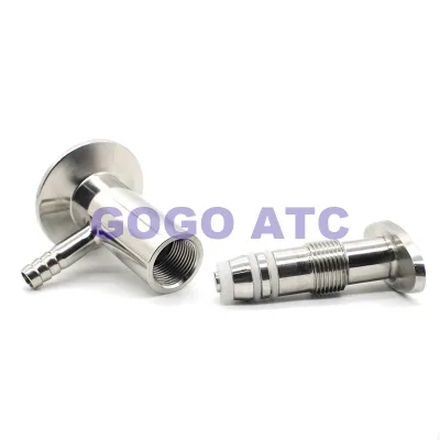 GOGOATC 304 Stainless Steel Sampling Valve Clamp Type Aseptic Sampling Food-grade Valve