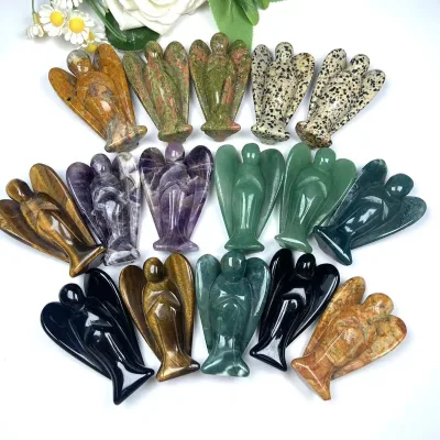 Hot Sale Natural Crystal Mixed Material Crystal Angels for Healing Home Decoration Wedding Gifts