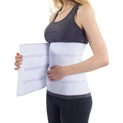 Adjustable Compression Belly Wrap Polyester Nylon for Post-Surgery Postpartum Recovery-Breathable Eco-Friendly Protection