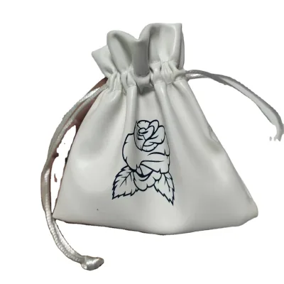 Luxury Custom Logo Satin Drawstring Velvet Gift Bag Soft PU Dust Envelope for Jewelry Big Size Textile Packaging for Small