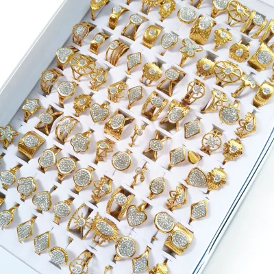 2026 Western-style French Vintage Fully Zirconia-studded Womens Ring Chic Fashionable Bold Luxurious Stainless Steel Open-ended