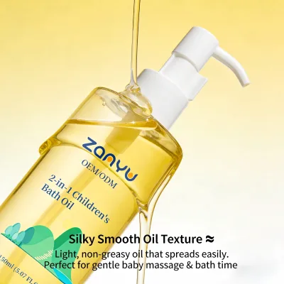 Private Label & Vegan Bath Oil for Kids with Sensitive Skin Eco-Labeled Moisturizing for Baby Bath