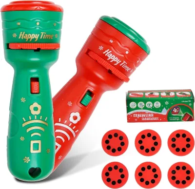 Hot Sale Christmas Flashlight Projector for Kids, 24 Different Christmas-Themed Images Flashlight Toy for Christmas Party Lights