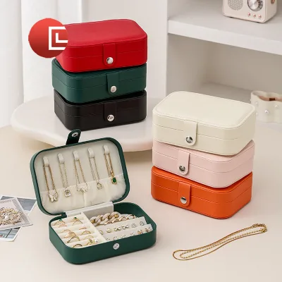 Luxury Portable Jewelry Box for Travel, Organizer for Necklace Earring Ring with Anti-Tarnish Protection, Elegant Storage