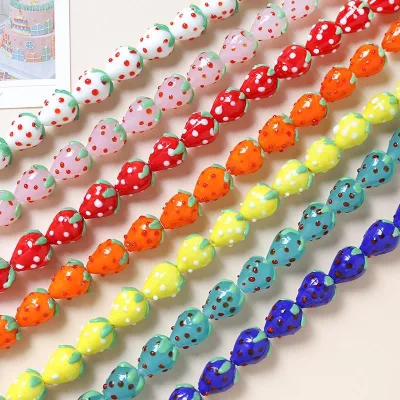 Factory Direct Sales 11*15mm Ceramic Berry Beads , Customized Beads with Straight Hole Berry Beads for Diy