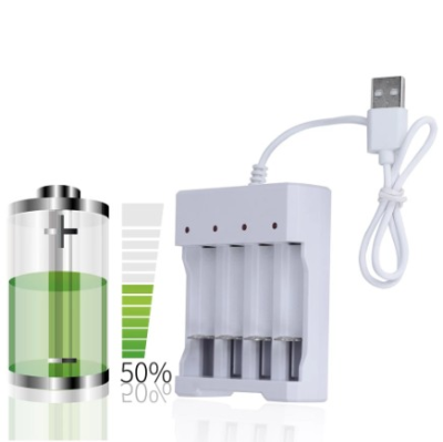 USB 4 Slots 3 Slots Fast Charge Charger Short Circuit Protection AA Battery Charger Rechargeable Battery Station