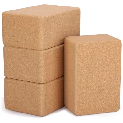Custom Eco-Friendly High Density Non Slip Natural Cork Yoga Block for Yoga Pilates Stretching