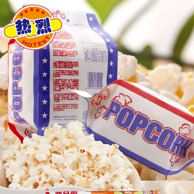 Wholesale HALAL 100g Clear Bag Microwave Popcorn Single Serve Ready to Pop Snack for Home Retail