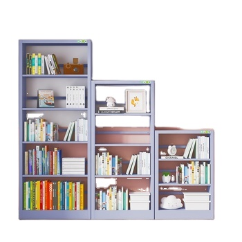 Cream Color Steel Bookcase for Ornaments Storage Livingroom Kids Books