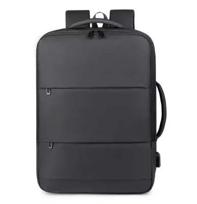 Waterproof Computer Backpack Boarding Bag Large Business Trip Expansion Leather Backpack Extended Travel Laptop Backpack