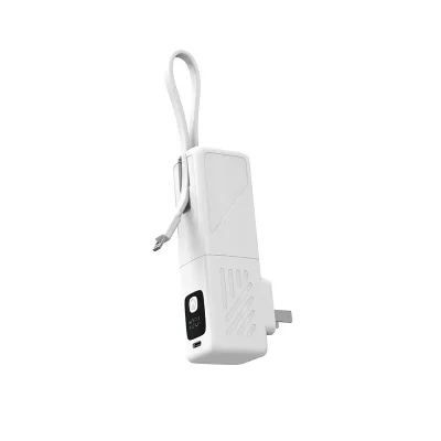 Portable Power Bank Super Fast 22.5W Charging Two-in-One Wall Plug AC Cord for Travel Digital Printing Business Promotional Gift