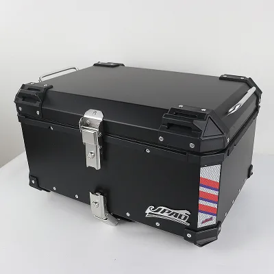 JPAD Motorcycle Side Box Top Case High Quality Customized Logo Sets 65L Black/Silver Storage Luggage
