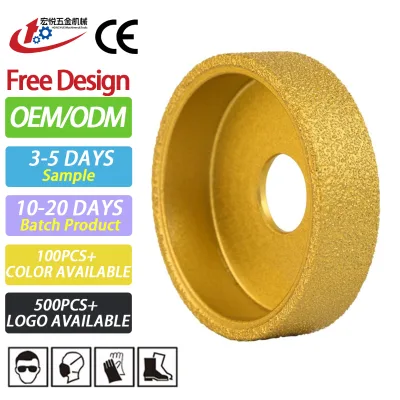 Brazed Diamond Grinding Wheel for Ceramic Tile Marble Angle Grinder Chamfer Trimming Emery Slotted Edging Deburring Resin