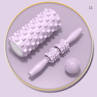 Material Crescent Yoga Roller Massage Set with Massage Stick and Hedgehog Foam Ball (Hollow Design)smart Home Fitness Treadmill