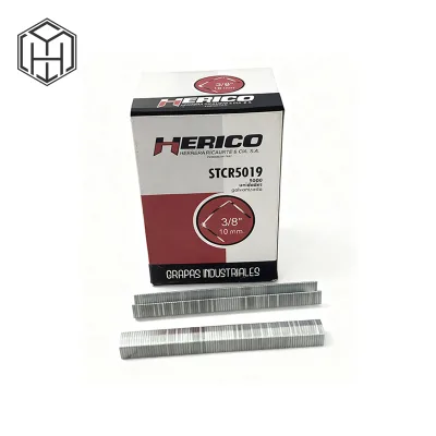 Factory New Arrival Cheap Wholesale Customized High Quality Steel U-type Nail STCR5019 3/8" ISO Standard Carton Close Staples