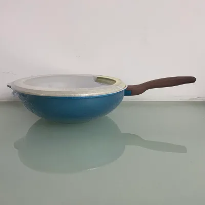 Factory Director  Aluminum Frying Pans Nonstick Lid 32cm Induction Cooking Pan Stay-Cool Handle Compatible