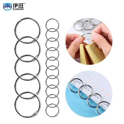 Rustproof Stainless Steel Book Rings Loose Leaf Rings for DIY Keychains Flash Cards