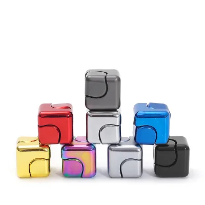 Mini Aluminum Alloy Magic Finger Fidget Spinner Cube Unisex Anti-Anxiety Stress Relief Sensory Toy