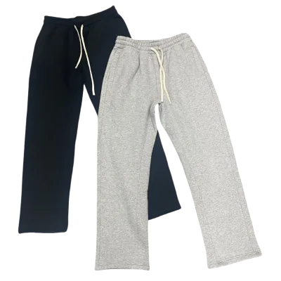 Oem Wholesale Unisex Solid Color Heavy Weight Cotton Sweatpants Custom Elastic Waist Men Oversized Jogger Blank Sweatpants