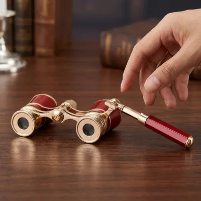 Opera Glasses with Handle Vintage Binoculars Portable Theater Concert Binoculars with Multiple Color Options
