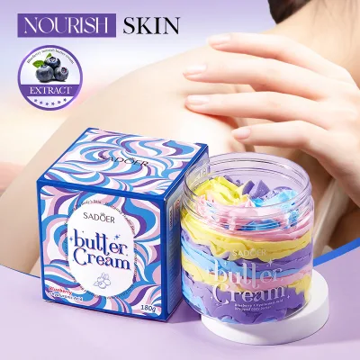 High Quality SADOER Deeply Nourishes Moisturizes Improves Dryness Roughness Tender Skin Blueberry Hyaluronic Acid Butter Cream