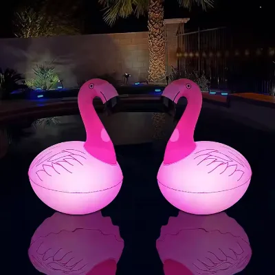 Exercise Ball PVC Inflatable Outdoor Camping Glow LED Lights Summer Lakeside Water Float Decor