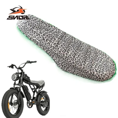 SNOR for Ridstar Q20 Electric Bike Ebike Modified Saddle Cushion Cover Leopard Print Saddle Cover Seat Cover