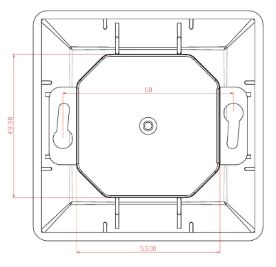 2 Ports STP Cat6 Face Plate German Type 80X80mm