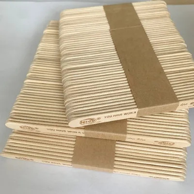 Ice cream stick logo printed Popsicle Sticks Eco-Friendly wooden ice cream sticks banded
