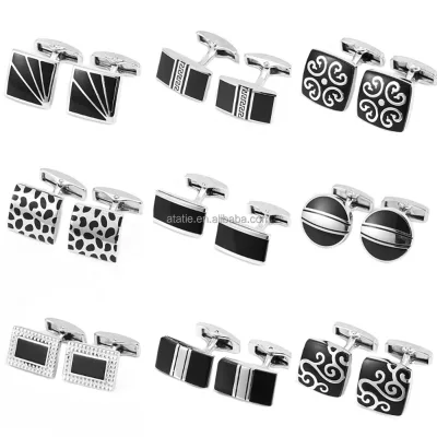 High Quality Men's Cufflinks New Fashion Fashion Jewelry Retro Pattern Cufflinks Men's Wedding Shirt Suit Button Pin Gift