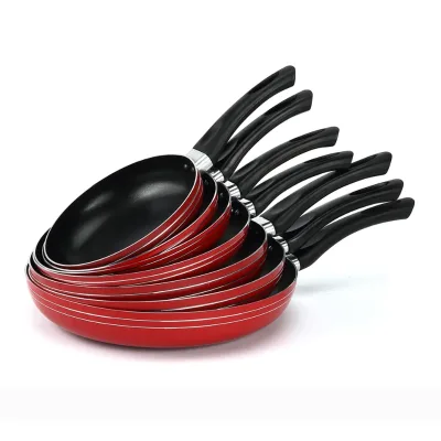 Custom Aluminum No Oil Cheap Fry Pan Round Non Stick Thick Frying Pan Wok